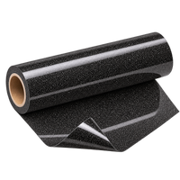 Rouleau de flex thermocollant pailleté noir pour personnalisation textile Maison du Flex