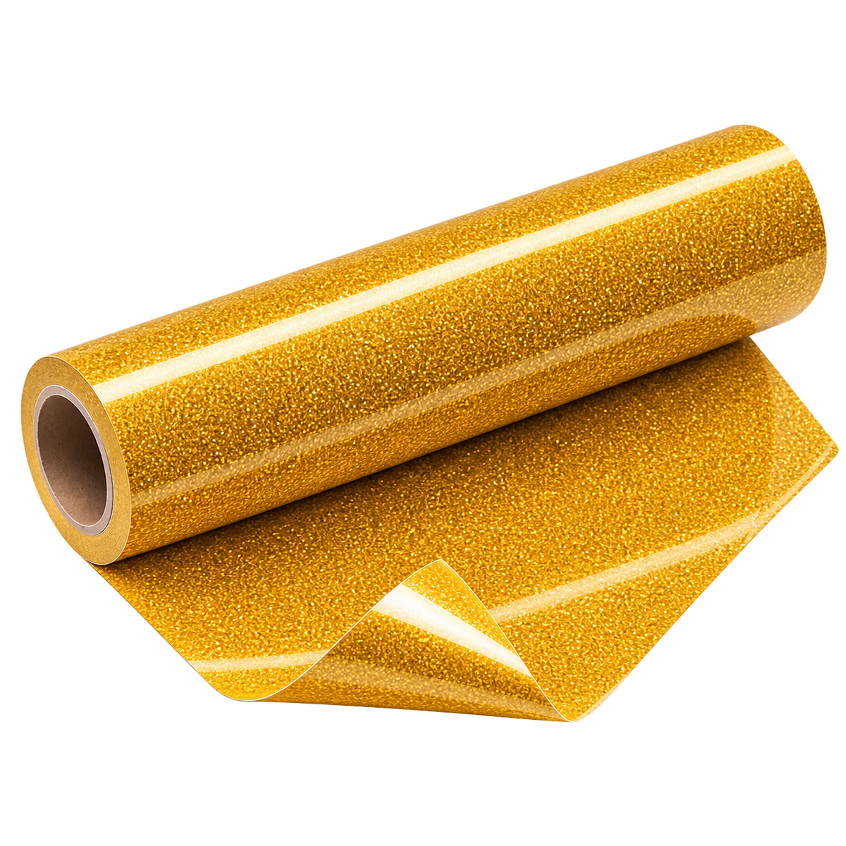 Rouleau de flex thermocollant pailleté or pour personnalisation textile Maison du Flex